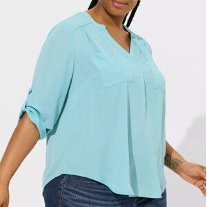 Torrid Light Aqua Size 4 Harper Top